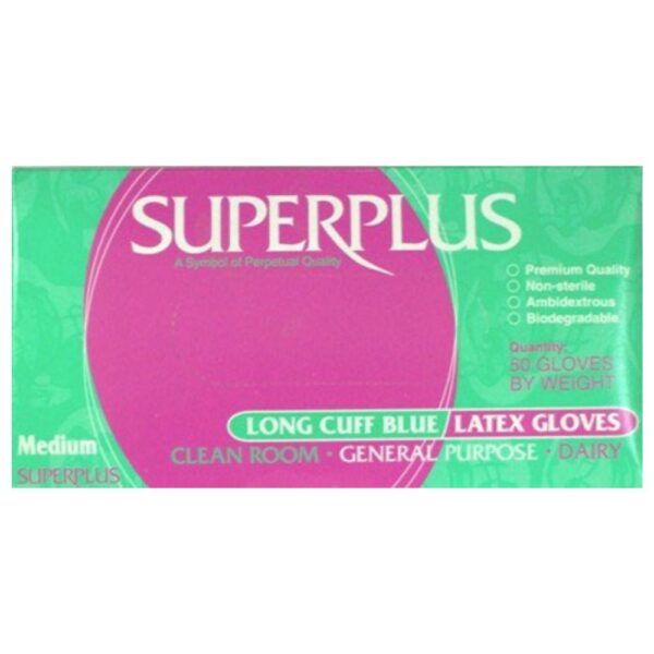 GMR Superplus Long Cuff Blue Latex Glove